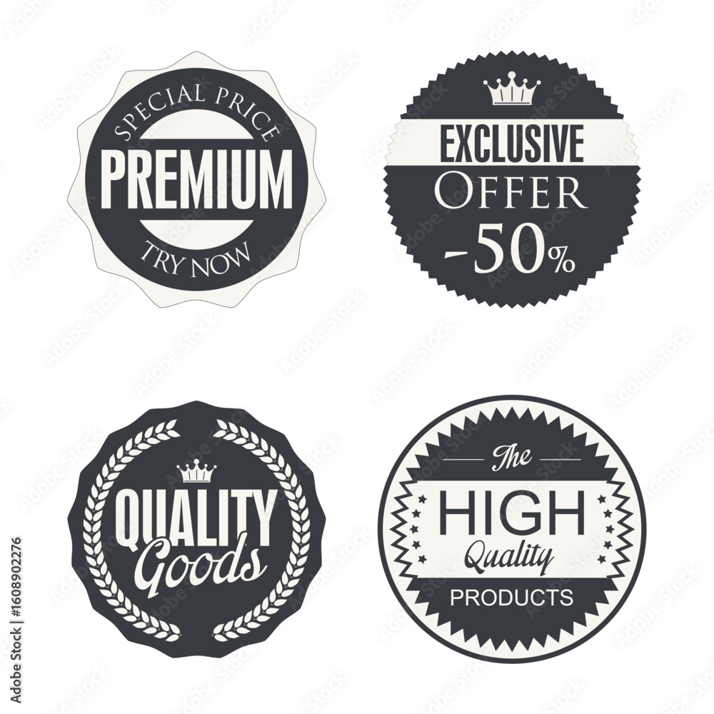 Fototapeta premium set of premium quality labels