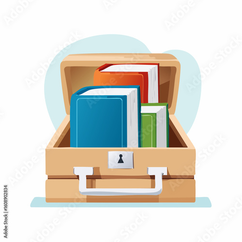 Secure Knowledge Books Safely Stored in a Locked Case
