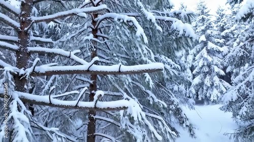 Snowy Pine Trees