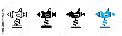 Kiddie Ride icon sheet multiple style collection