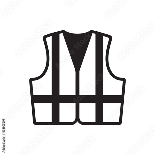 Essential Safety Vest Icon for Construction and Road Work