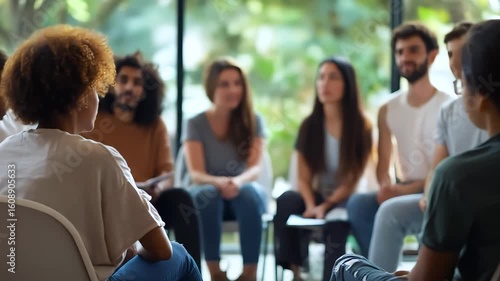 Group discussion in classroom setting