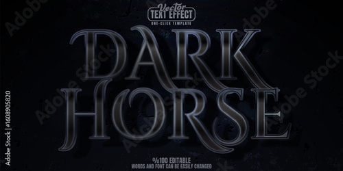 Dark editable text effect, customizable horror and king 3d font style