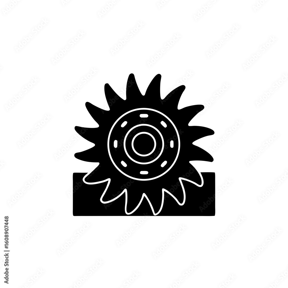 Fototapeta premium creative details hydroelectric dam icon vector illustration