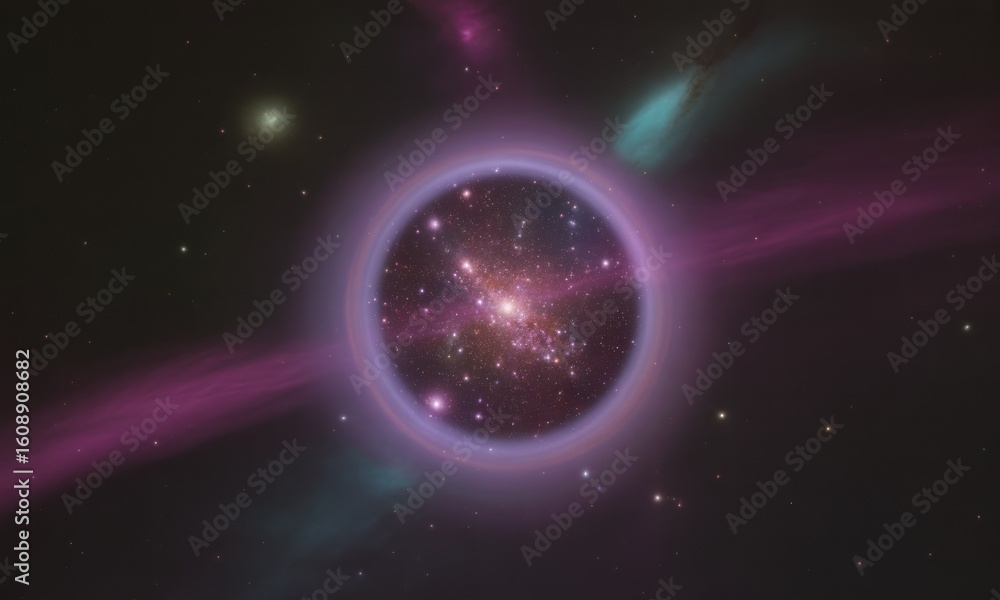 Obraz premium Cosmic entity surrounded by ethereal glow