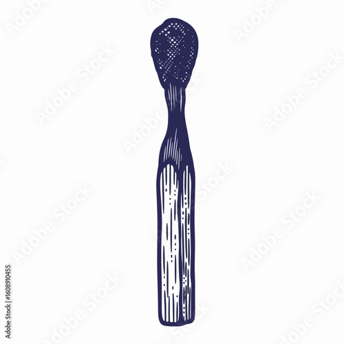 Burnt matchstick on white background, showing signs of use. Charred matchstick is seen in close-up, conveying the end of ignition.