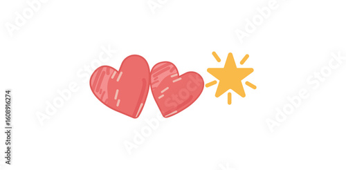 heart,sun,love modern flat vector for romance warmth affection design vector graphic for valentine theme