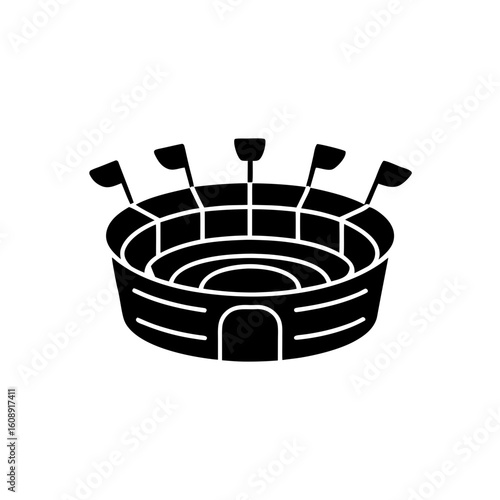 creative details Stadium Icon Vector Illustration