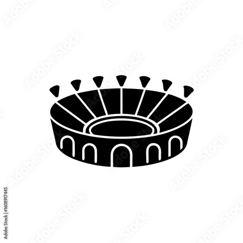 creative details Stadium Icon Vector Illustration