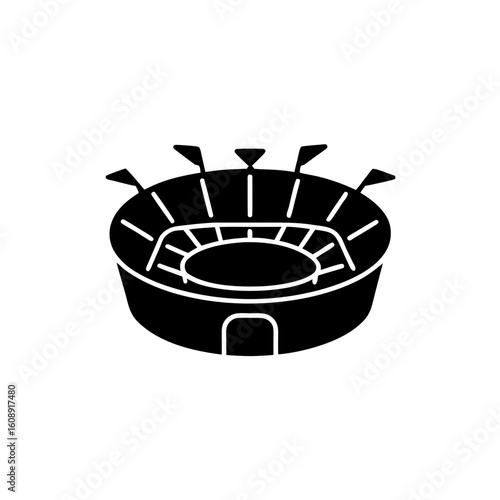 creative details Stadium Icon Vector Illustration
