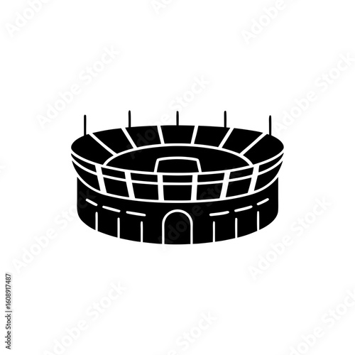 creative details Stadium Icon Vector Illustration