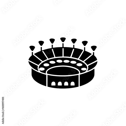 creative details Stadium Icon Vector Illustration