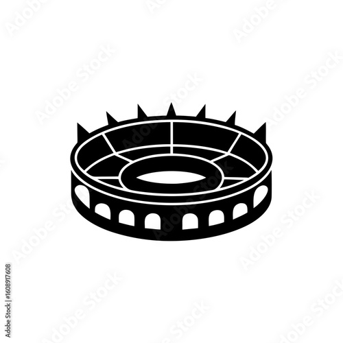 creative details Stadium Icon Vector Illustration