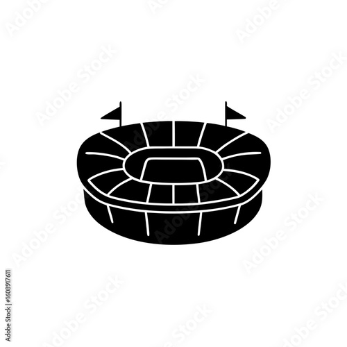 creative details Stadium Icon Vector Illustration