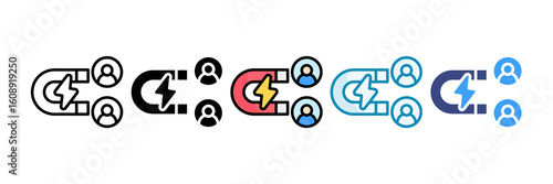 Lead Generation Icon Set Multiple Style Collection