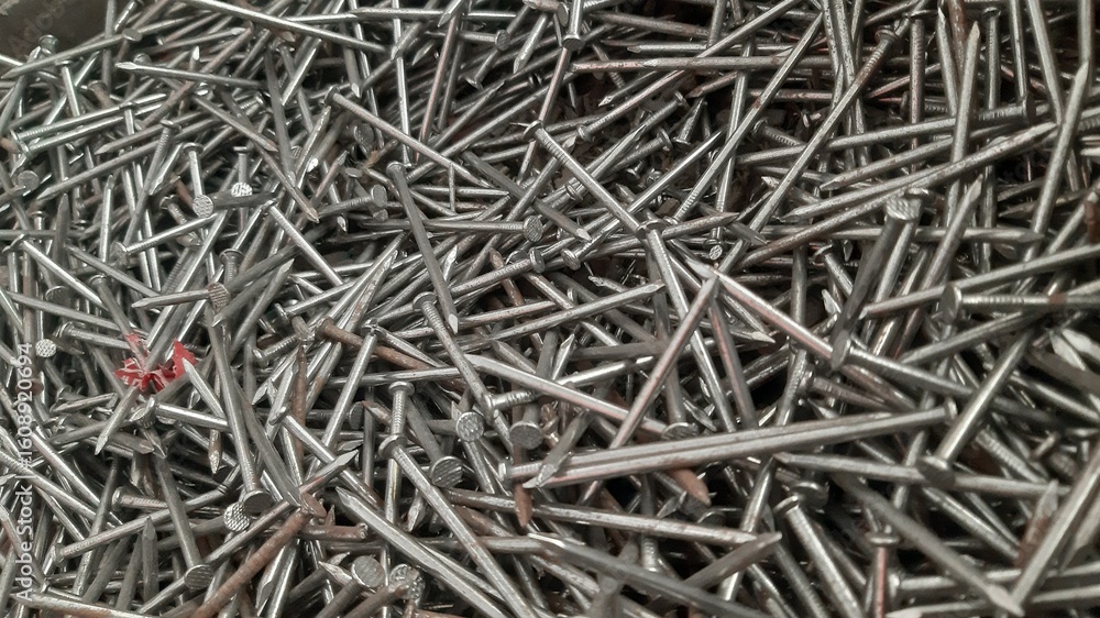 close up of metal nails close up of metal nails