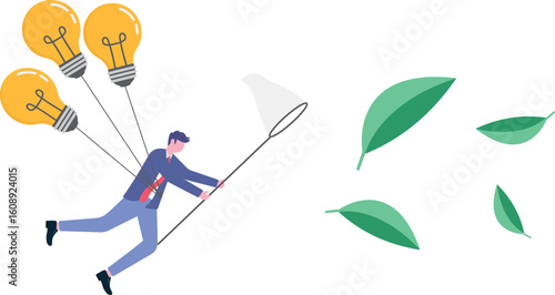 Ecology as saving sustainable green forest environment.
