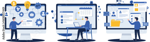 A Modern Digital Workplace: Efficiency, Productivity, and Collaborative Solutions for Business Management and Online Task Organization, Streamlining Workflow and Communication.