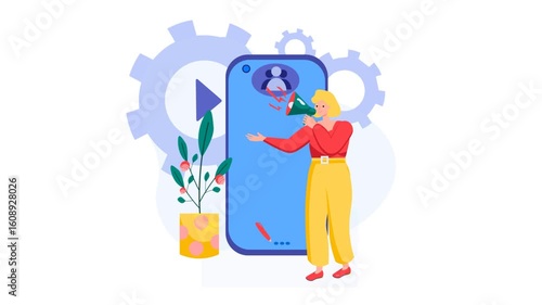 Advertisement 2D Illustration