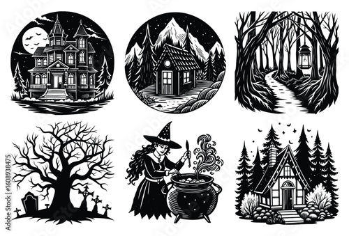 Hand-drawn vintage vector animal set illustration for farm nature design