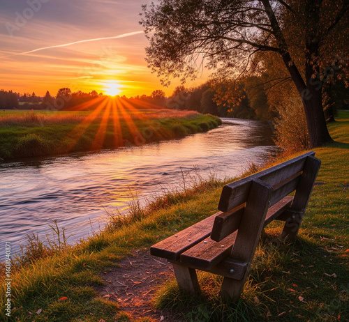 bench in the autumn park