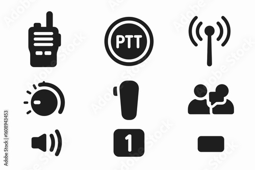 Icon set for communication devices and sound controls