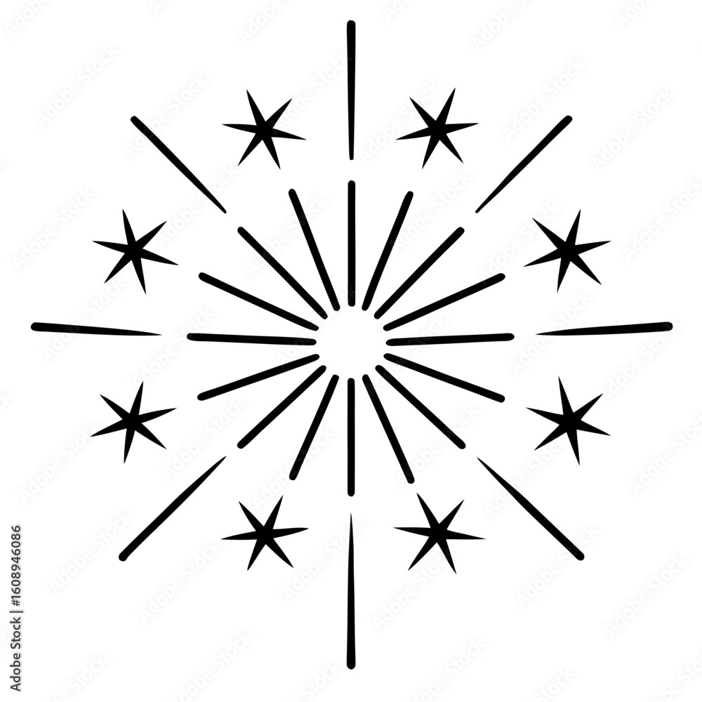 Fototapeta premium Fireworks vector format, perfect for Canadian holiday designs, festive themes, and digital celebration projects.