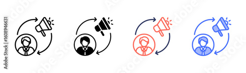 Remarketing icon set multiple style collection