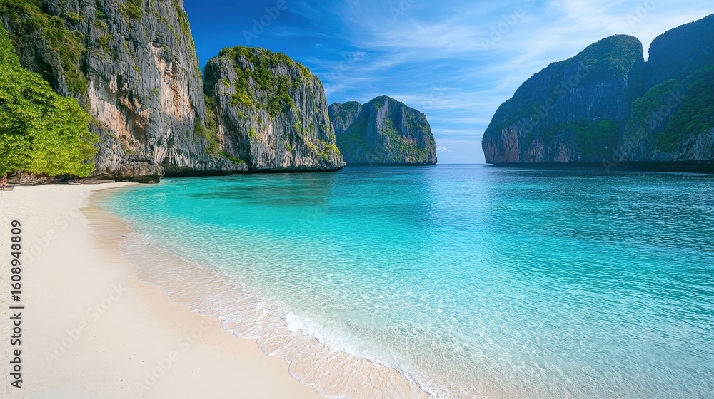 stunning maya bay beach in thailand stunning maya bay beach in thailand