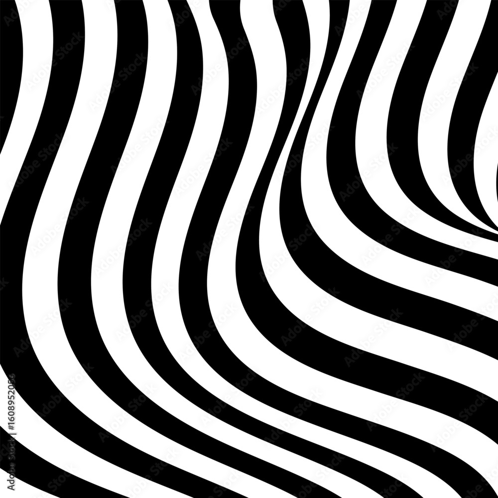 Fototapeta premium Black and white stripes. Zebra line pattern. Abstract vector background. Print on paper, fabric, ceramic.