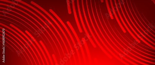 Red abstract background with curved lines and radial patterns, creating a dynamic and energetic visual flow. Ideal for tech, music, or futuristic themes.
