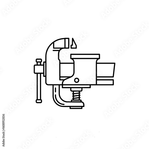 Modern vector illustration of an electric meat grinder machine, used in food processing or kitchen preparation.