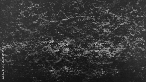 Abstract texture of rubbed chalk on a chalkboard. Chalkboard with white chalk stains for background or copy space for text and designs. Grunge white color chalk scratches on black board background.