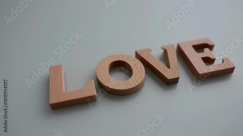 Wooden letters spelling LOVE