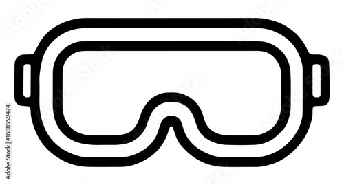 Wallpaper Mural Outline drawing of protective eye goggles Torontodigital.ca