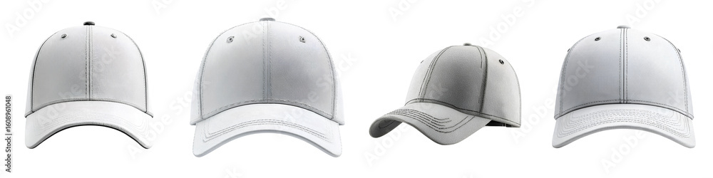 Obraz premium Set of cap, isolated on transparent background