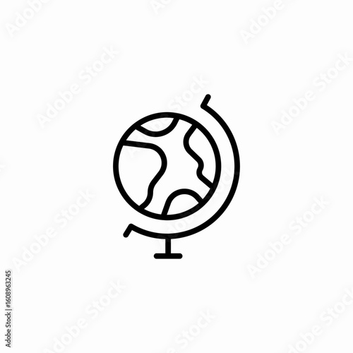 globe world sphere icon sign vector