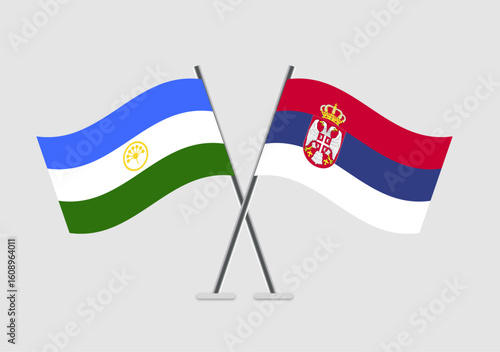 Bashkortostan and Serbia vector flags featured in global discussion theme
