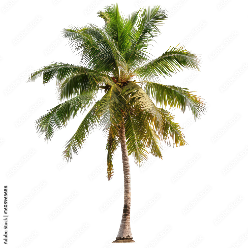 Fototapeta premium Isolated coconut palm tree