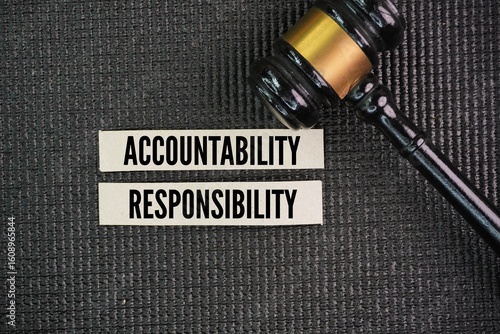 Canvas Print Two words accountability and responsibility