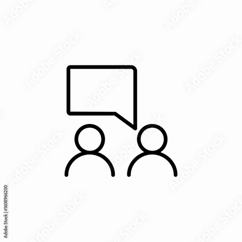 two people talking icon sign vector