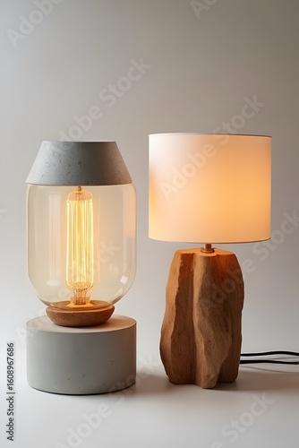 lamp on a table