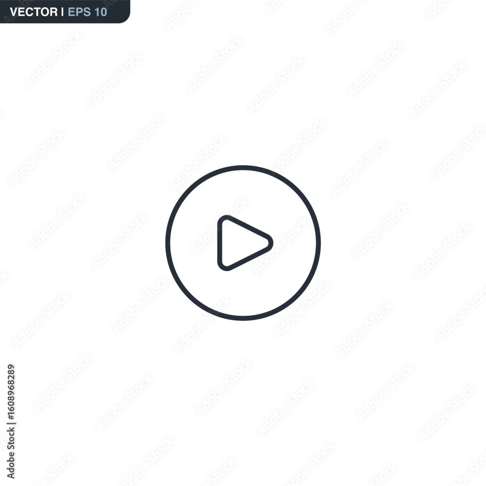 Play, linear style sign for mobile concept and web design Play, linear style sign for mobile concept and web design