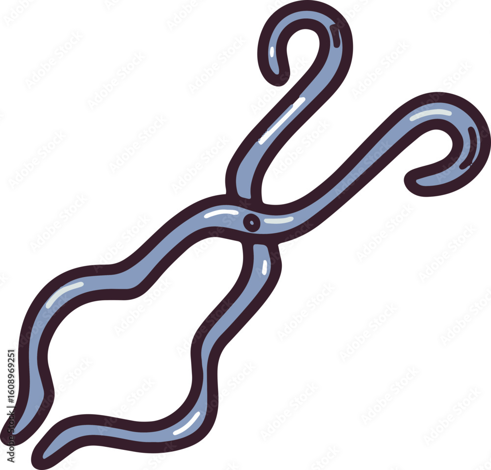 Obraz premium laboratorium chemical scissors illustration vector