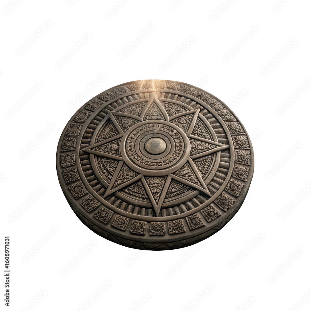 Obraz premium A mystical artifact radiating ancient energy, for dramatic effect on transparent