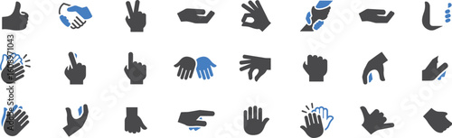 Gloves Hand Protection Safety Icons – Medical, Industrial, Clean, Hygiene, Hands, Safety, Rubber Gloves, Protective, Gear, Sanitization, Wash, Sterile, PPE, Surgery, Minimal, Icon Set

