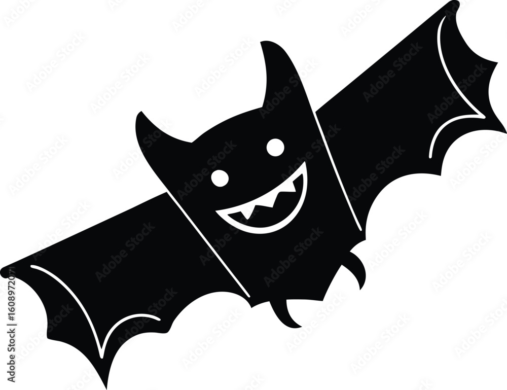 Obraz premium Happy Vampire Cookie Face silhouette