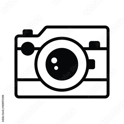 Handy glyph style icon of archaeological field camera