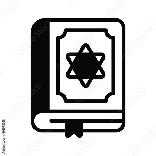 Easy to use glyph icon of open archaeology book
