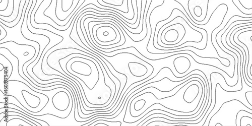 Abstract topographic map, White wave paper curved reliefs abstract background, topographic map pattern simple lines flat graphic design, white landscape with mountains and hills.